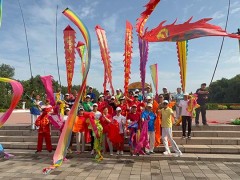 彩绸飞舞，高杆龙腾！朝阳公园特色队伍备战莫斯科盛会展现硬核实力